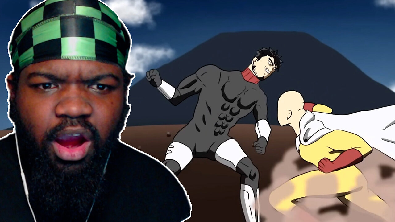 This Fight is CRAZY! Saitama Vs Blast VS Garou [fan animation] one punch man PART 5 REACTIO! N