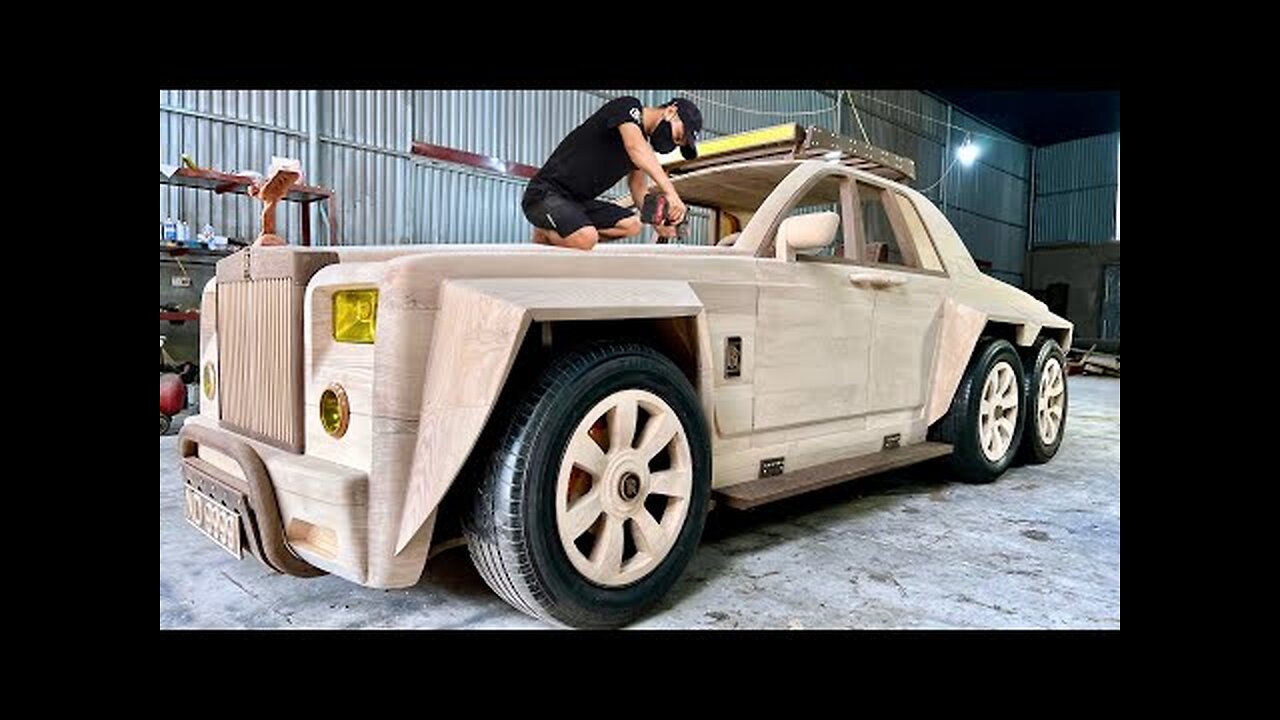 I built a Rolls Royce Phantom 6x6 for my son to keep out of the rain