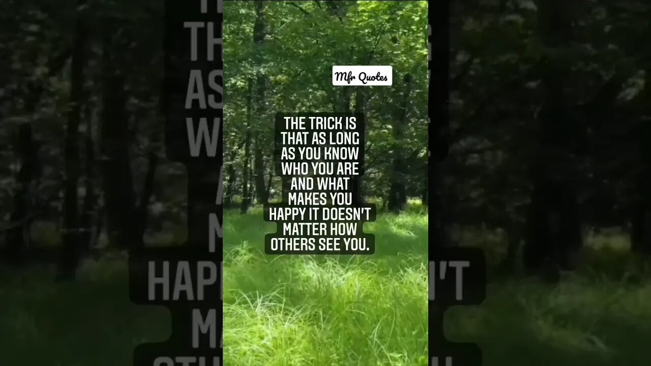 The Trick is that as long... mfrquotes in english