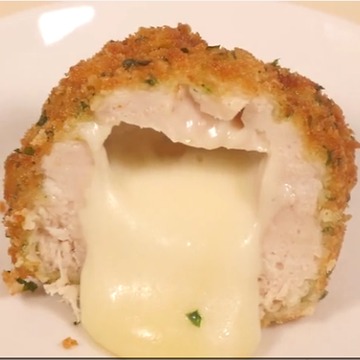 Cheese-filled chicken nuggets