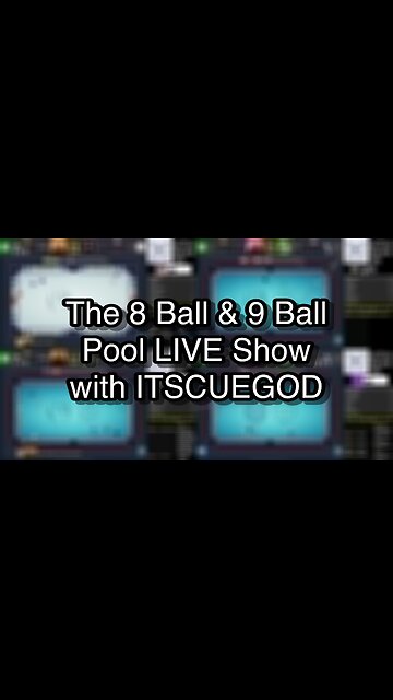 The 8 Ball & 9 Ball Pool LIVE Show with ITSCUEGOD