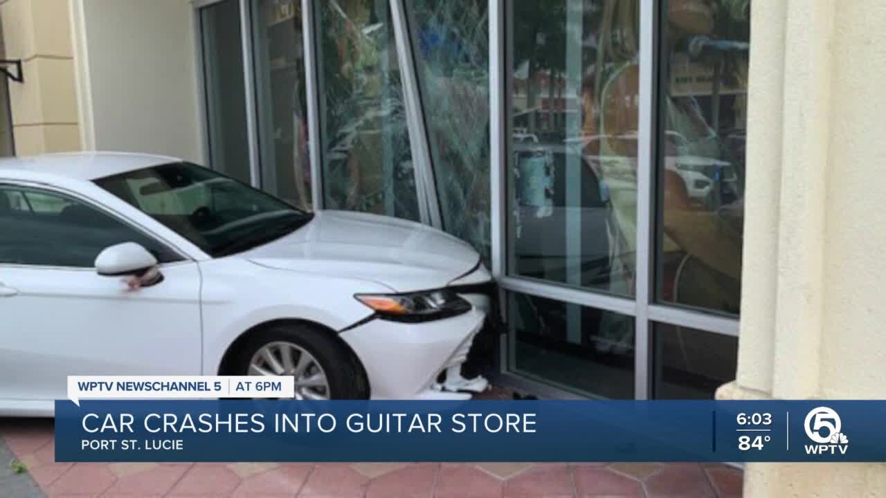 Driver crashes into Port St. Lucie Guitar Center