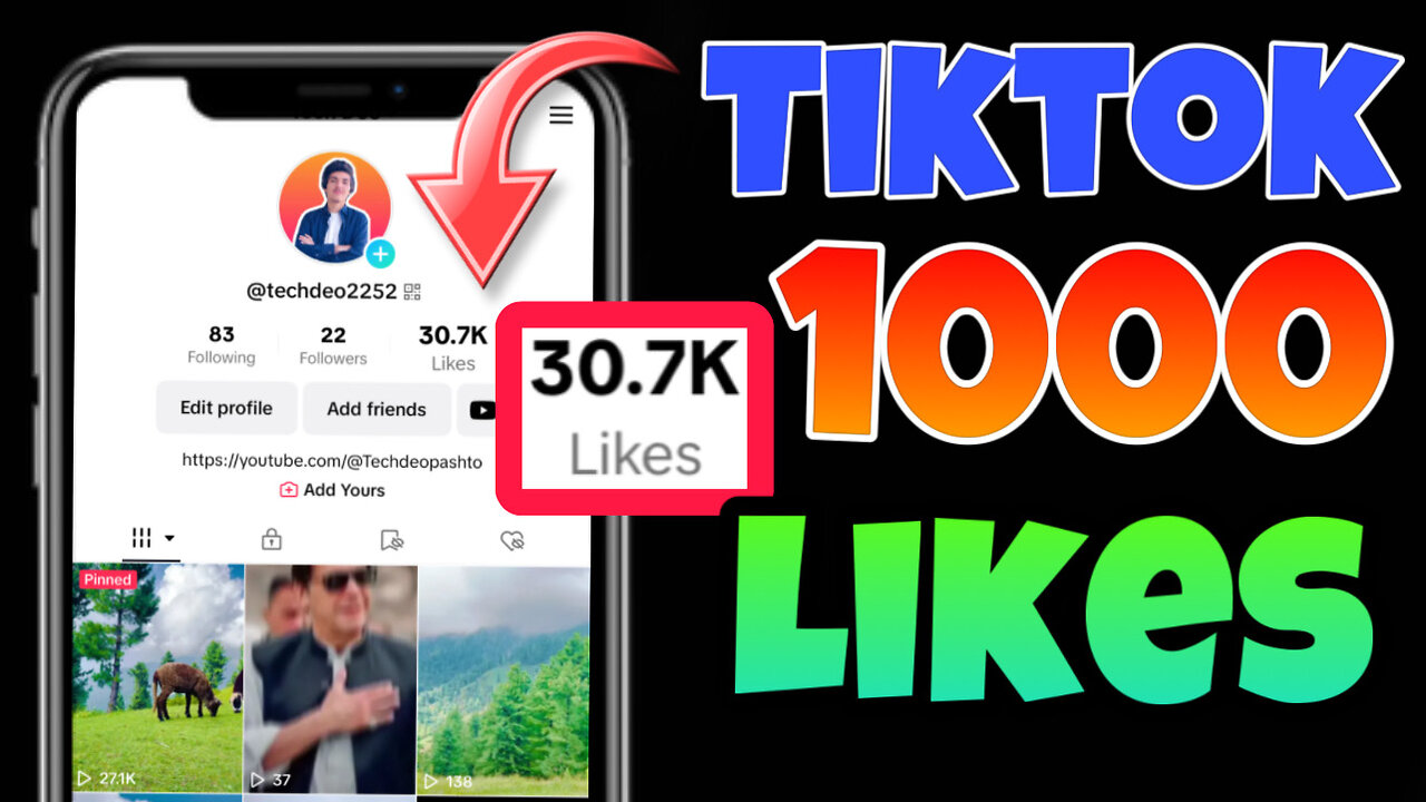 How To Increase 1000 TikTok Likes (Hearts) Free|Tech deo Pashto