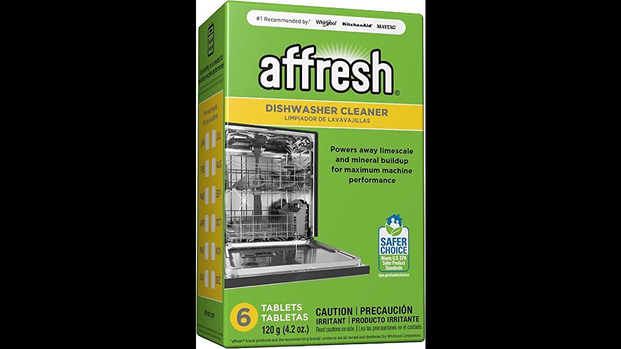 Affresh Dishwasher Cleaner, Helps Remove Limescale and Odor-Causing Residue, 6 Tablets