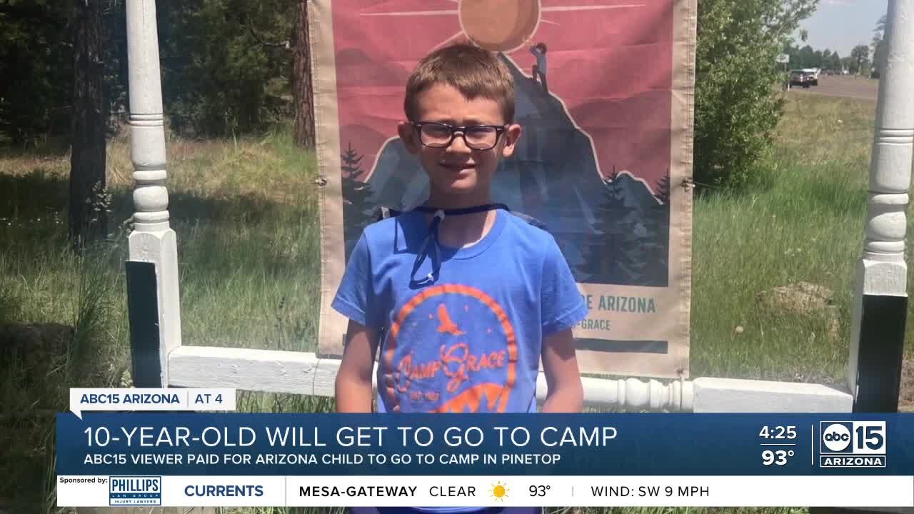 10-year0old will get to go to Camp Grace