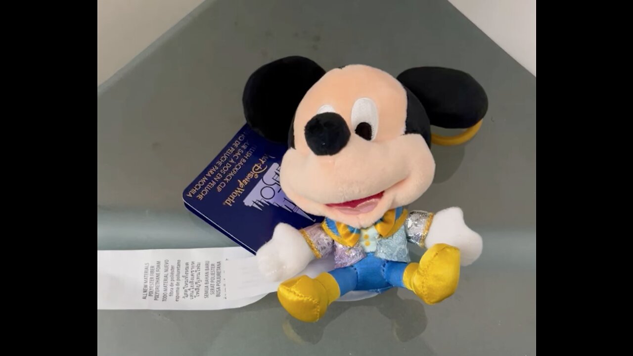 Walt Disney World 50th Anniversary Mickey Mouse Plush Keychain #shorts