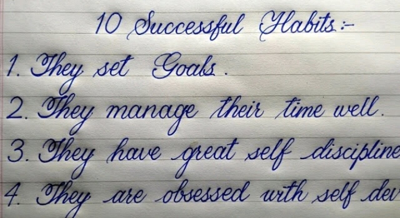 Best habits of all successful people | Writing