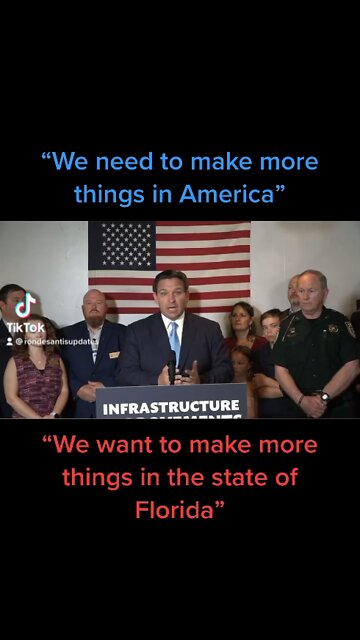 Ron DeSantis talks about the importance of making things in Florida/America 🇺🇸👏 Biden