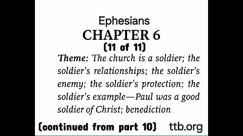 Ephesians Chapter 6 (Bible Study) (11 of 11)