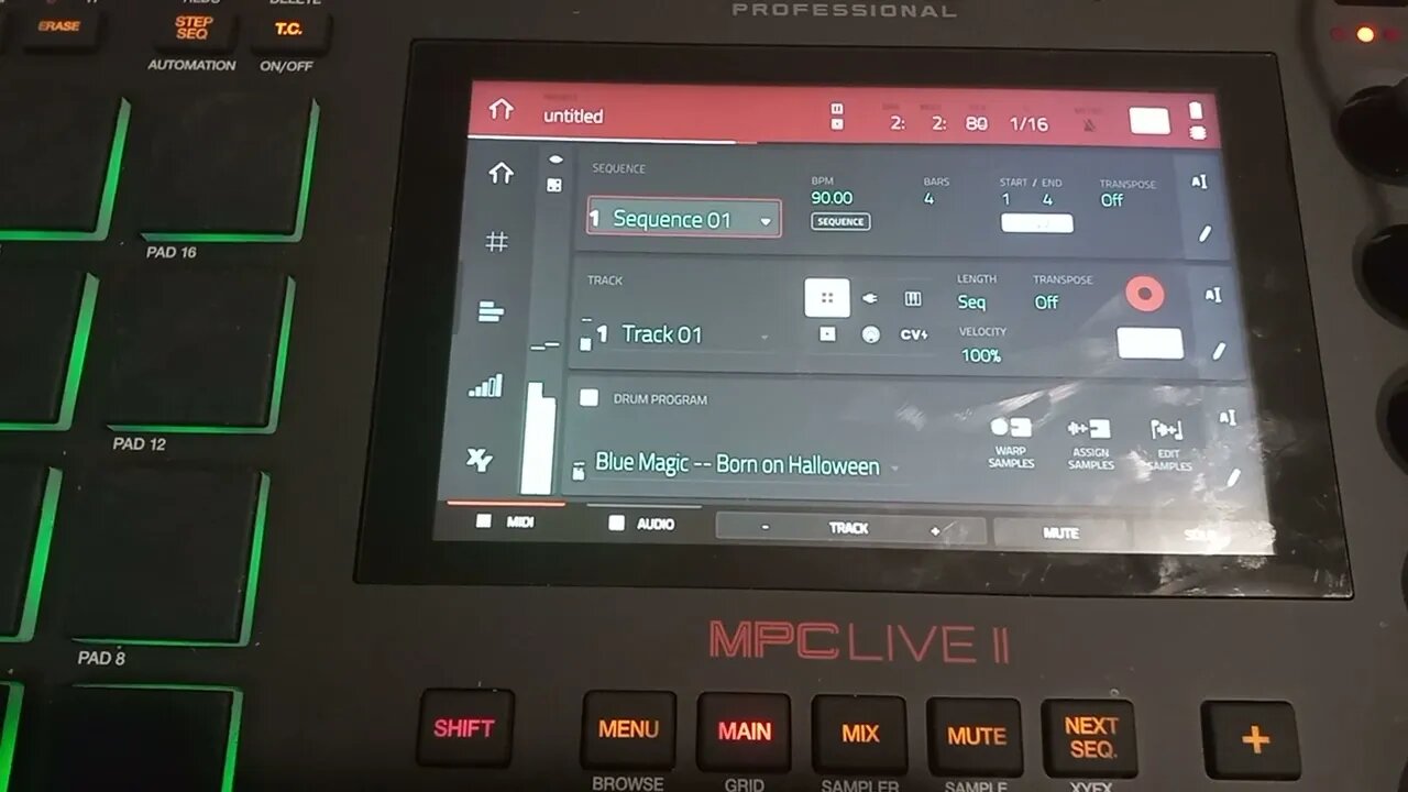 My First Beat On The MPC LIVE II.