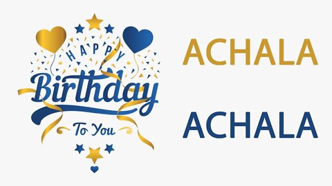 Happy Birthday to Achala - Hindi Birthday Wish From Birthday Bash