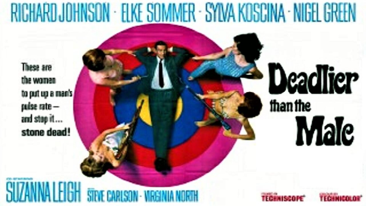 DEADLIER THAN THE MALE 1967 Agent Bulldog Drummond vs a Gang of Criminal Women FULL MOVIE HD & W/S