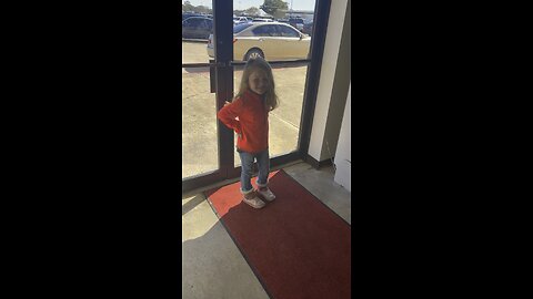 Practicing her red carpet walk!