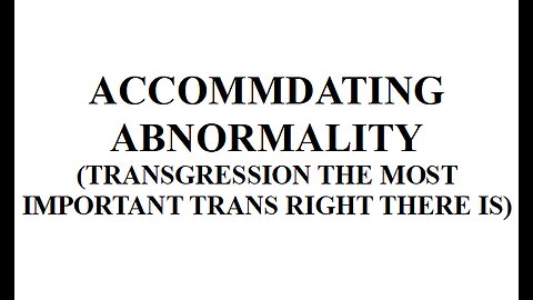 ACCOMMDATING ABNORMALITY