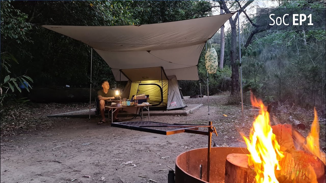 Is it CAMPING or GLAMPING - Australian Rainforest, Campfire food