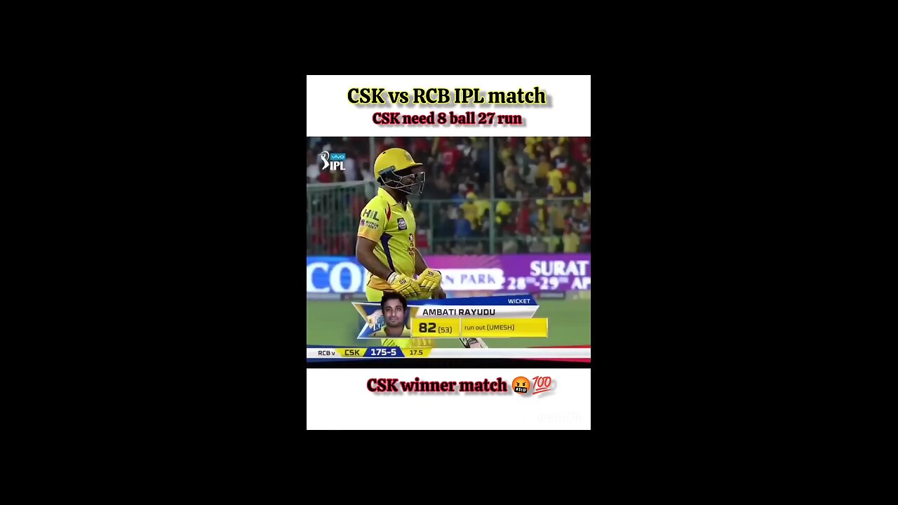 csk vs rcb ipl match csk need 8 ball 27 runs