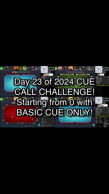 Day 23 of 2024 CUE CALL CHALLENGE! Starting from 0 with BASIC CUE ONLY!