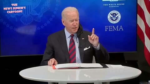 Biden: "I'm here, uh, uh, eh, the FEMA's director's on, uh, uh.. and I'm here with, uh.."