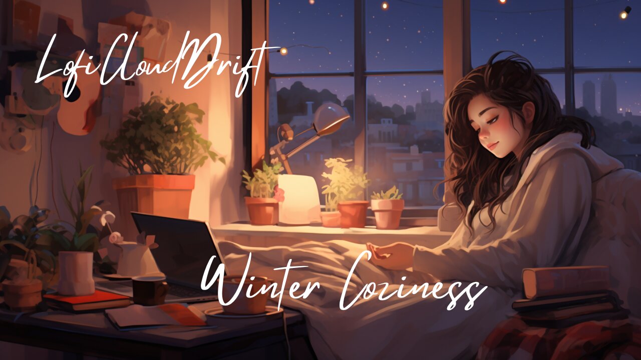 Winter Coziness: Unwind with Our Lofi Girl in a Blanket Haven of Calm