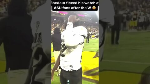 Shedeur TAUNTS fans after WIN over ASU 🤦‍♂️ #sportsmanship #sheduersanders #buff #colorado