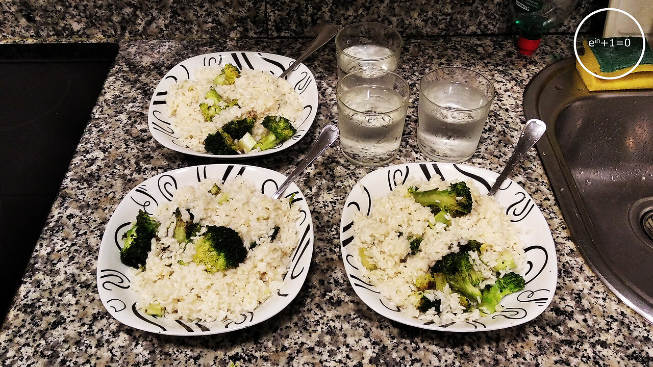 rice with sautéed garlic and broccoli · dialectical veganism of spring +10ME 004