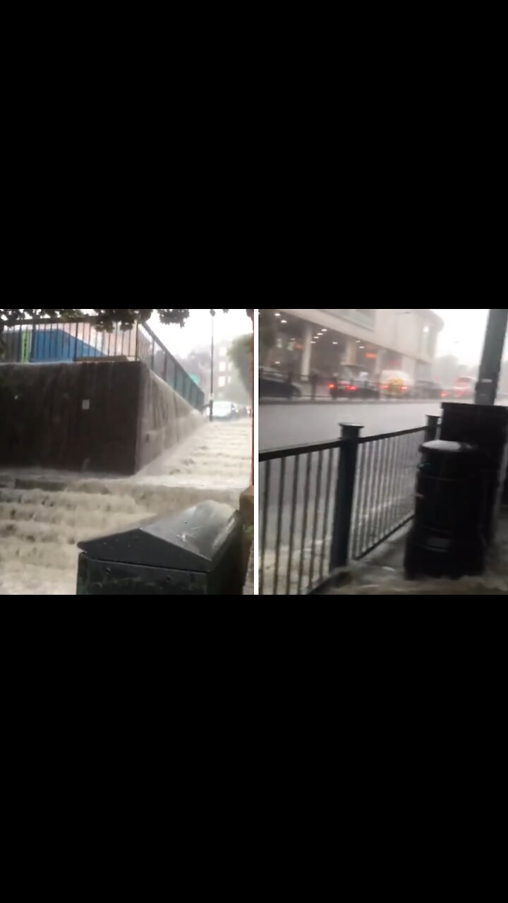 Heavy rain in London leads to intense flash floods