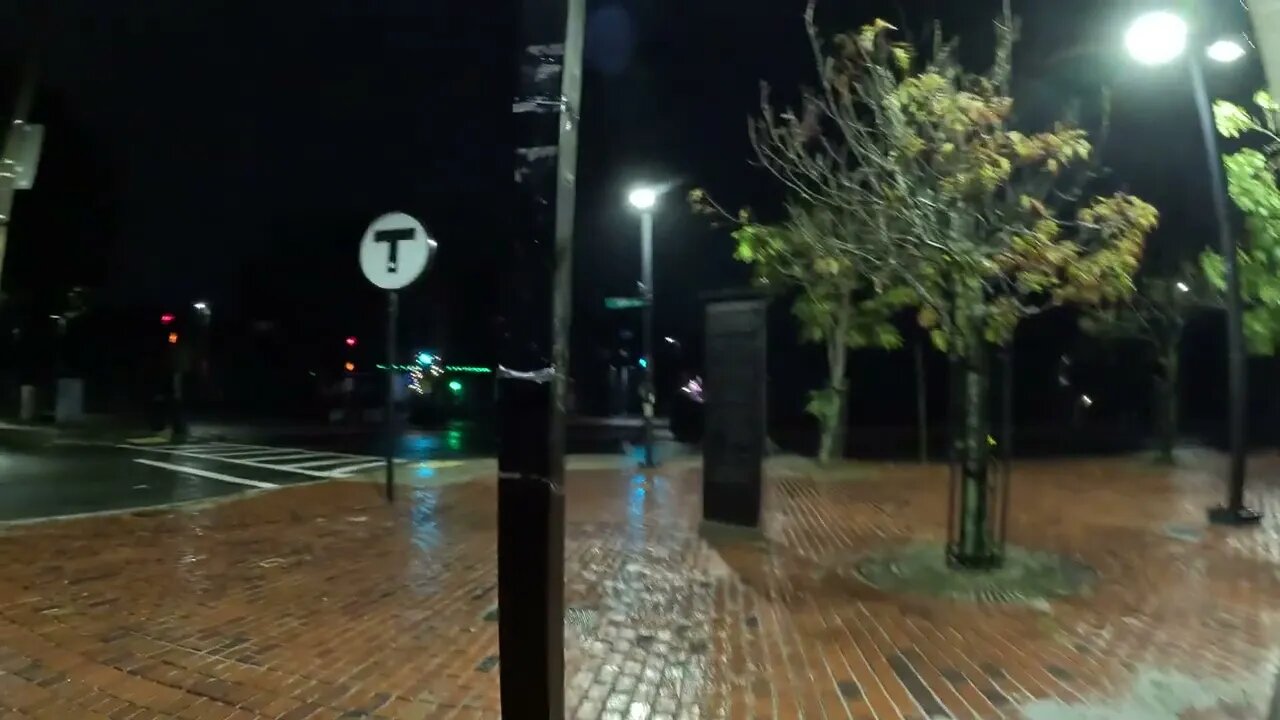 Relaxing Boston Rainfall in Jamaica Plain 4K: Walking Tour T MBTA Green St 🌧️☂️🚉🚆🚅