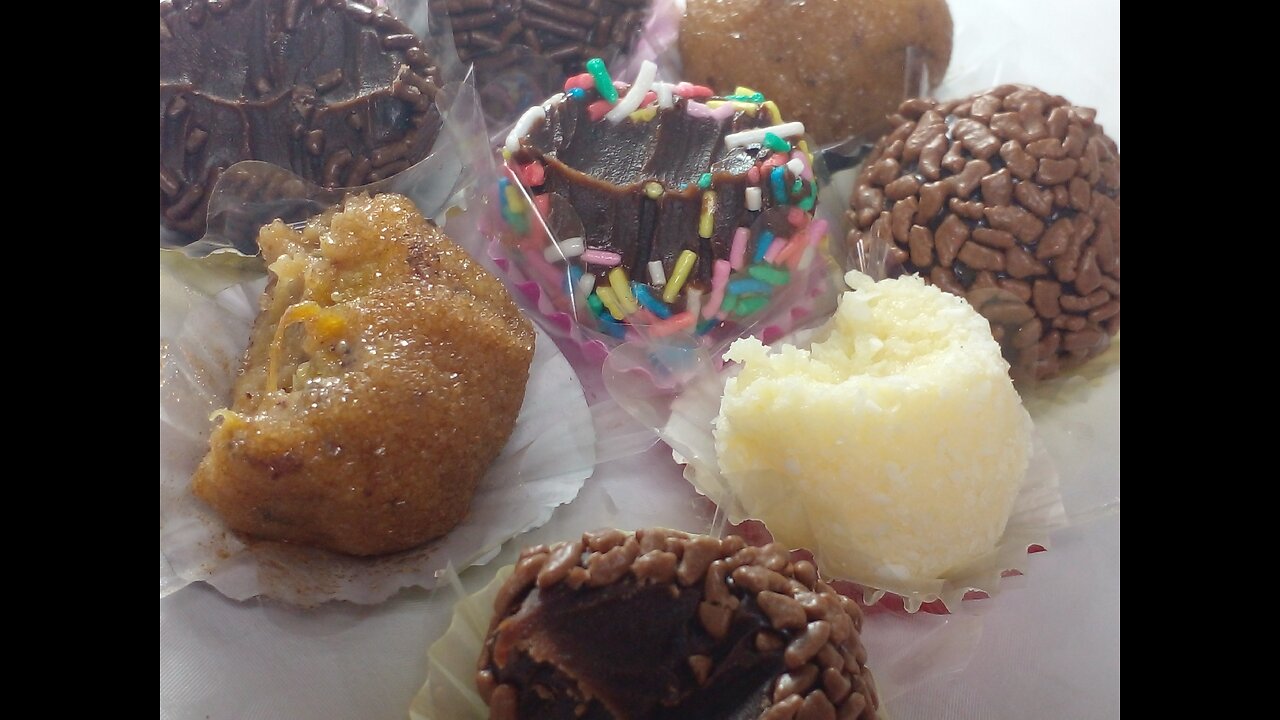 Brazilian party sweets (Brigadeiro,Beijinho e Banana Amazônica)