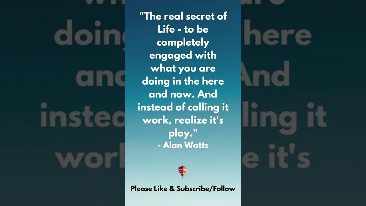 The Real Secret of Life
