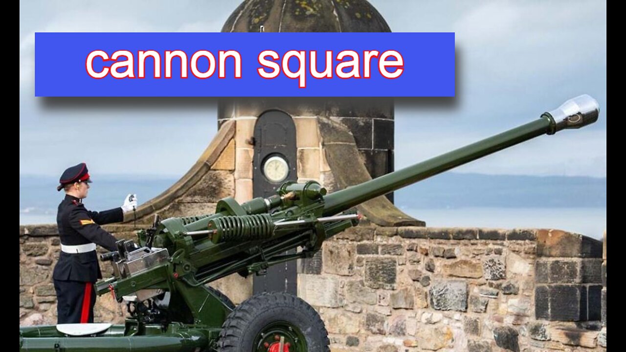 oldest square in my city, with a historic cannon..