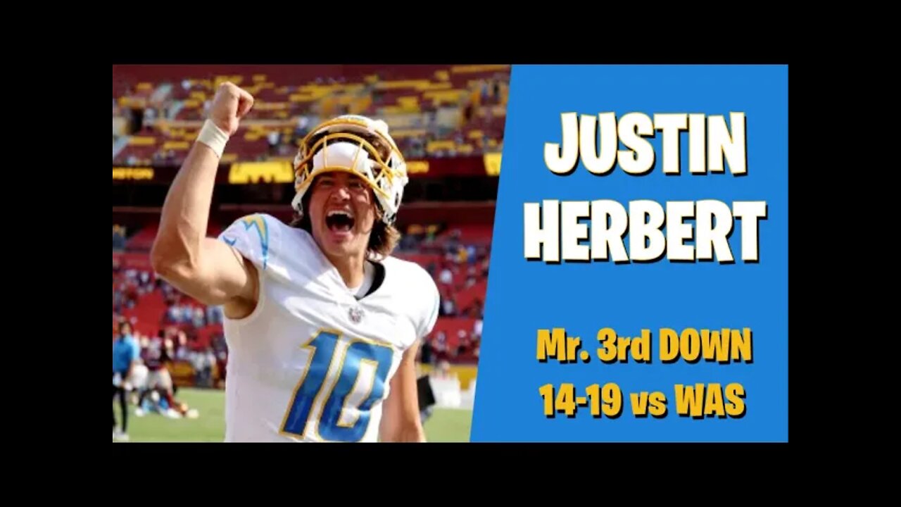 MELHORES MOMENTOS DA NFL: JUSTIN HERBERT COMPLETA 14 DE 19 3rd DOWNS E GARANTE A VITÓRIA CONTRA WAS