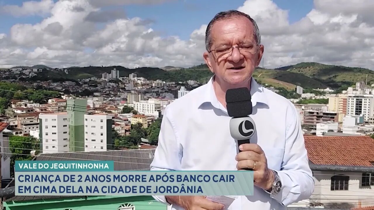 Vale do Jequitinhonha: criança de 2 anos morre após banco cair em cima dela na cidade de Jordânia