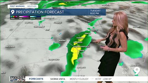 A chance for rain and cooler air coming