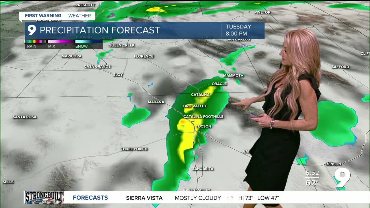 A chance for rain and cooler air coming