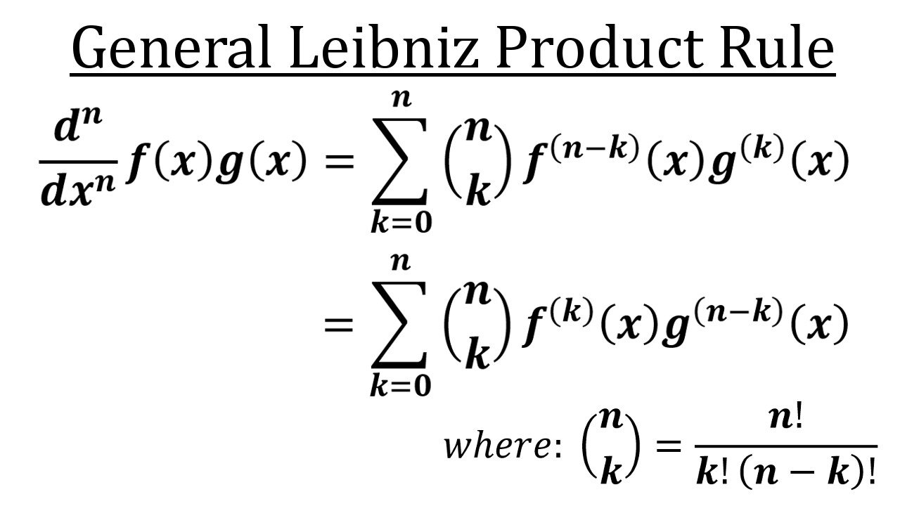 Leibniz’s Rule: Generalization of the Product Rule for Derivatives