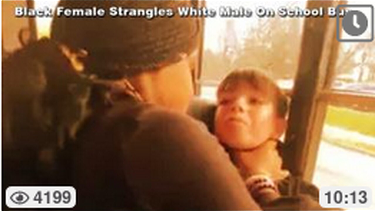 Large Black Teen Female Strangles White Teen Male on Walt Whitman Middle School Bus in VA