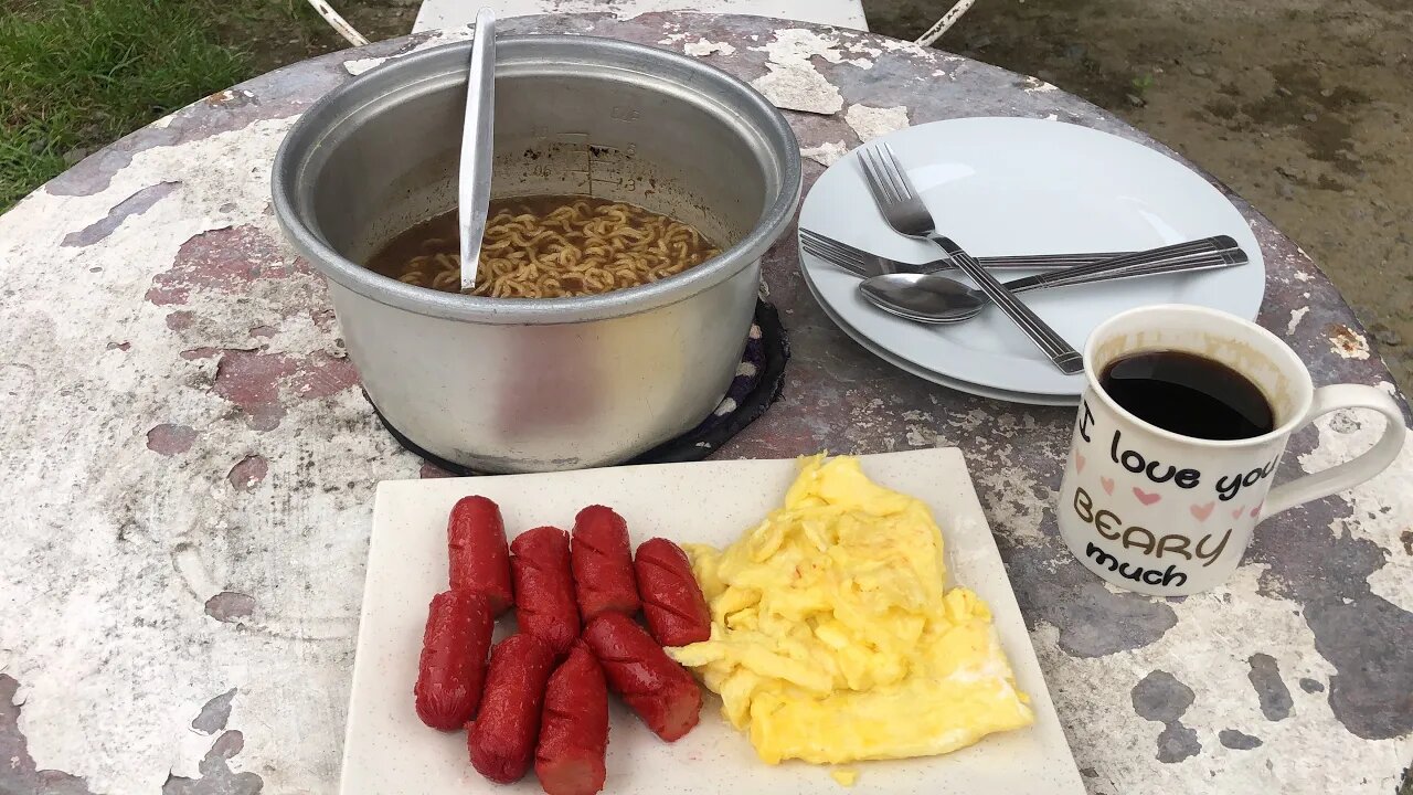 Prepping Breakfast Dining at the Garage