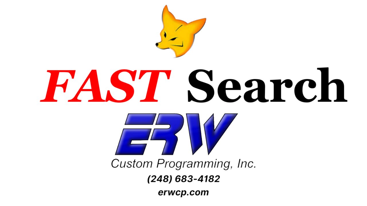 Fast Search in Visual FoxPro with ERW Custom Programming erwcp.com