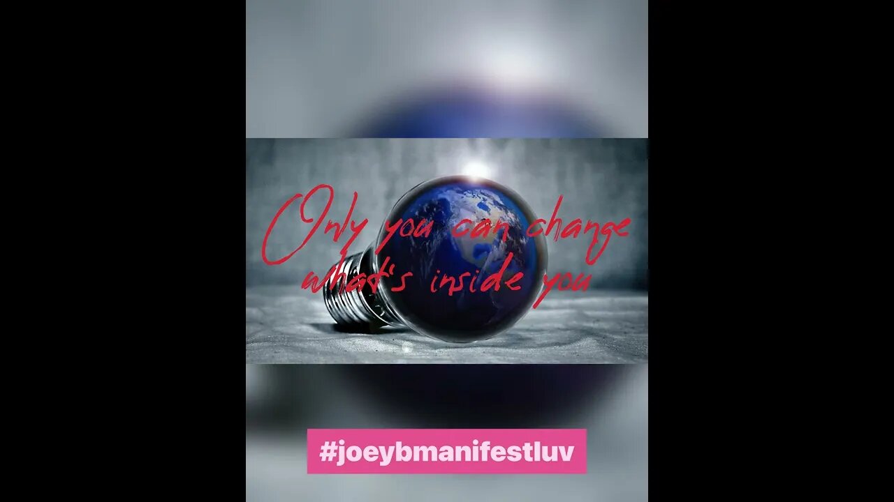 ONLY YOU CAN CHANGE YOU!