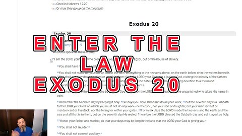 Enter The LAW! The Ten Commandments Exodus 20