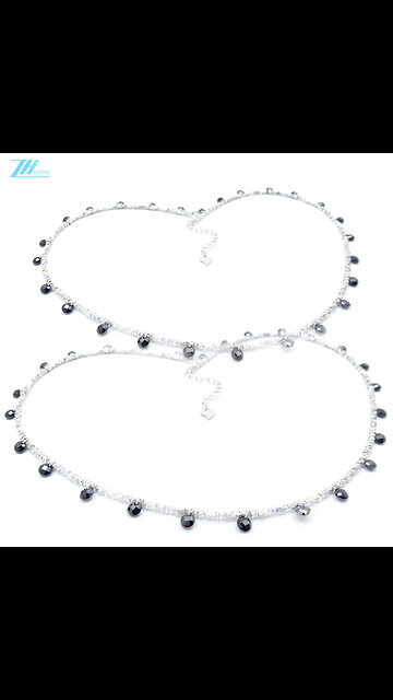 925 Silver with garnet pendant choker Women Statement Necklace January Birthstone Gift 07