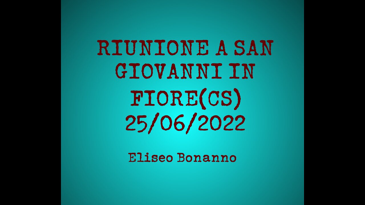 DIRETTA DEL 25.06.2022 RIUNIONE A SAN GIOVANNI IN FIORE(CS)