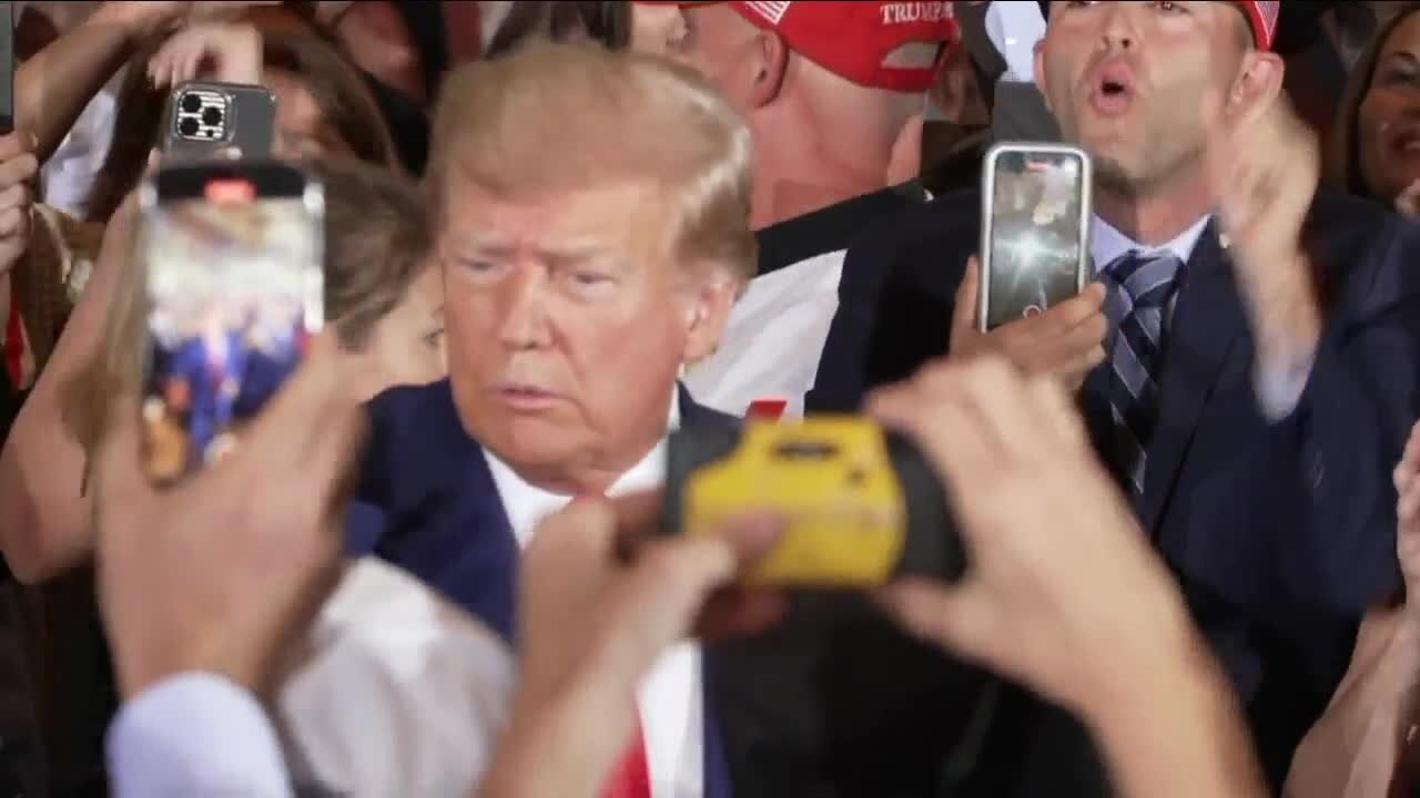 Trump speaks to supporters at Mar-a-Lago after NYC arraignment