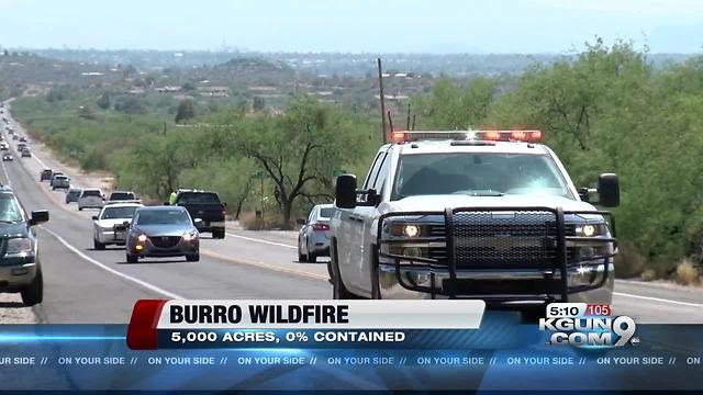 Evacuations ordered for Mt Lemmon, The Burro Fire is zero percent contained