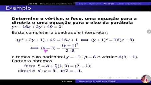 Geometria Analítica: Alguns exercícios sobre parábolas