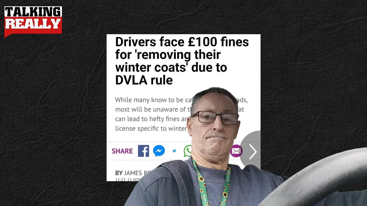 £100 fine DVLA rules removing winter coat!