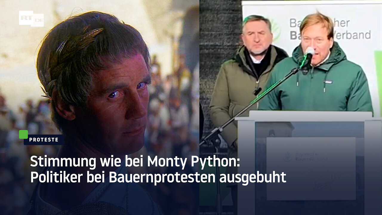 Stimmung wie bei Monty Python: Politiker bei Bauernprotesten ausgebuht