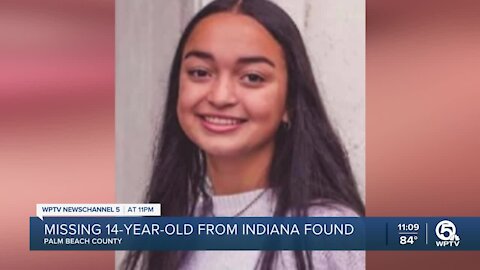 Missing teen from Indiana found in South Florida