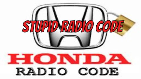Honda radio code