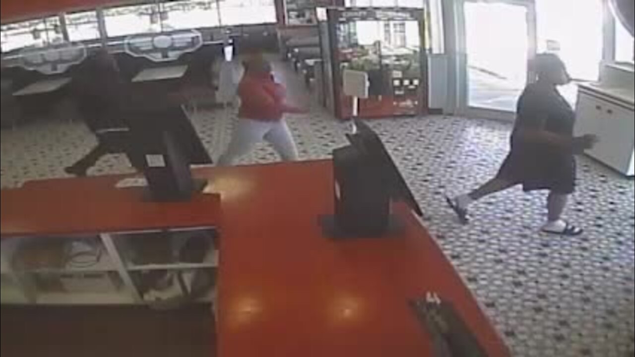 WEB EXTRA: Surveillance video shows fight at Steak 'n Shake